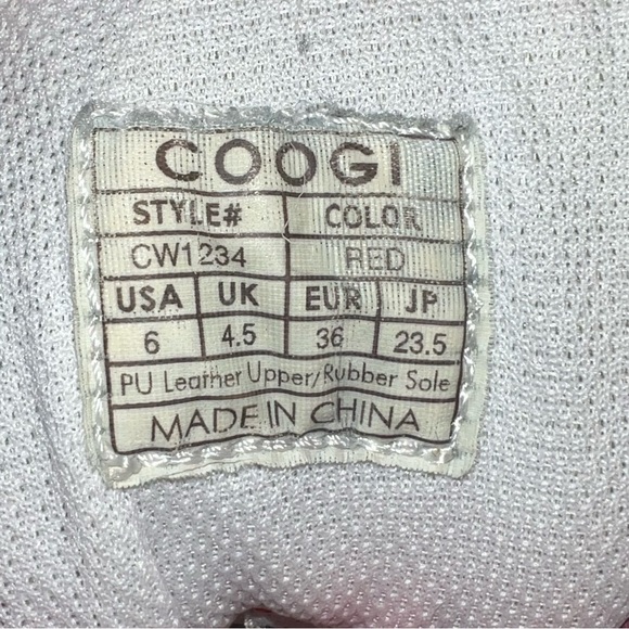 COOGI Vintage High Top Red Sneakers - Picture 7 of 12